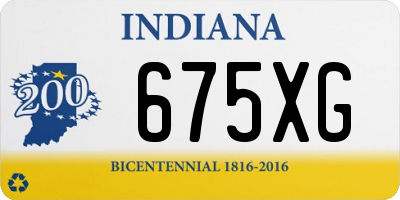 IN license plate 675XG