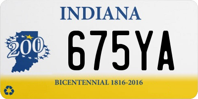 IN license plate 675YA