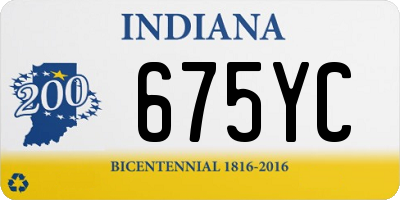 IN license plate 675YC