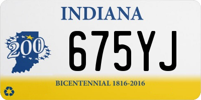 IN license plate 675YJ