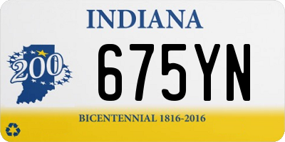 IN license plate 675YN