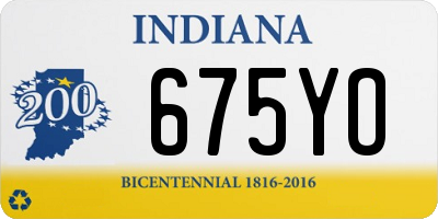 IN license plate 675YO