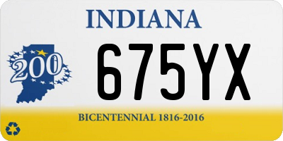 IN license plate 675YX