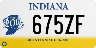 IN license plate 675ZF