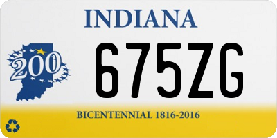 IN license plate 675ZG