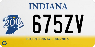 IN license plate 675ZV