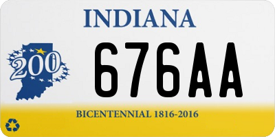 IN license plate 676AA