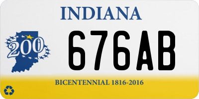 IN license plate 676AB