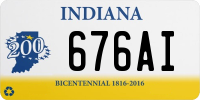 IN license plate 676AI