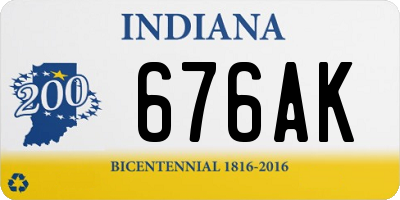 IN license plate 676AK