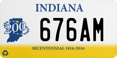 IN license plate 676AM