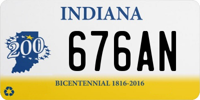 IN license plate 676AN