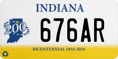 IN license plate 676AR