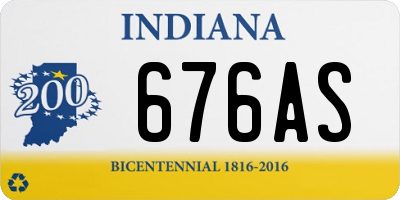 IN license plate 676AS