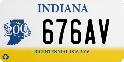 IN license plate 676AV