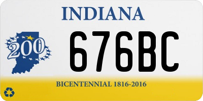 IN license plate 676BC