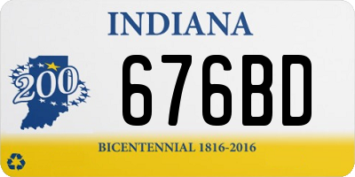 IN license plate 676BD