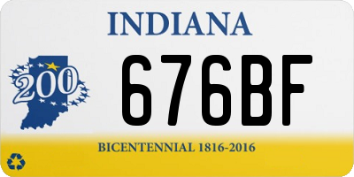 IN license plate 676BF