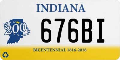 IN license plate 676BI