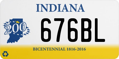 IN license plate 676BL