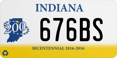 IN license plate 676BS