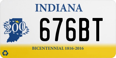 IN license plate 676BT