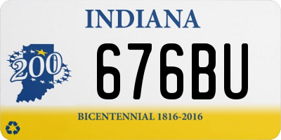 IN license plate 676BU