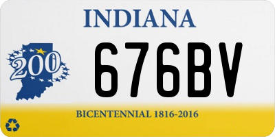 IN license plate 676BV