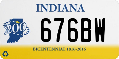 IN license plate 676BW