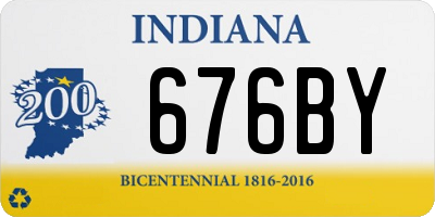 IN license plate 676BY