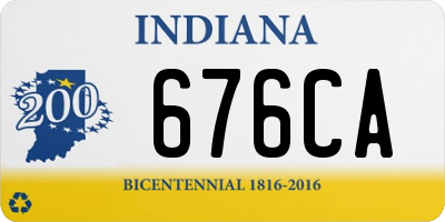 IN license plate 676CA