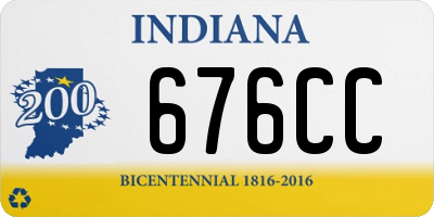 IN license plate 676CC