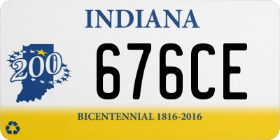 IN license plate 676CE