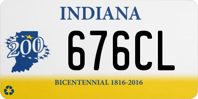 IN license plate 676CL