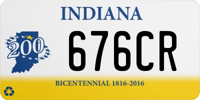 IN license plate 676CR