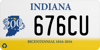 IN license plate 676CU