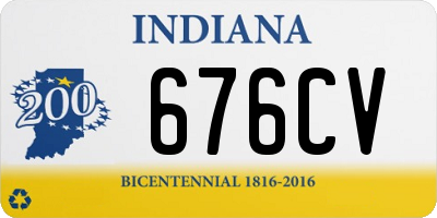 IN license plate 676CV