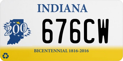 IN license plate 676CW