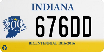 IN license plate 676DD