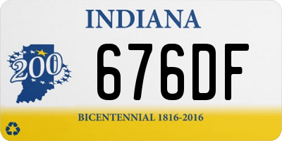 IN license plate 676DF