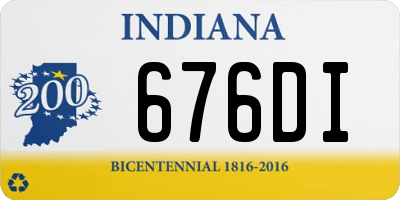 IN license plate 676DI