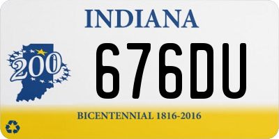 IN license plate 676DU