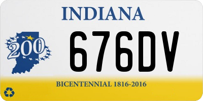 IN license plate 676DV