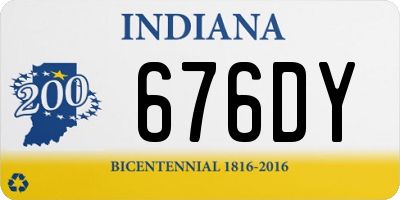 IN license plate 676DY