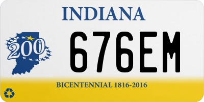 IN license plate 676EM