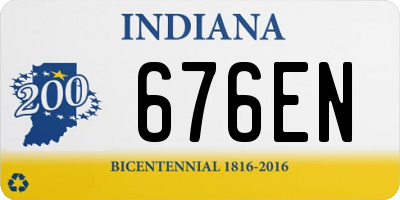 IN license plate 676EN