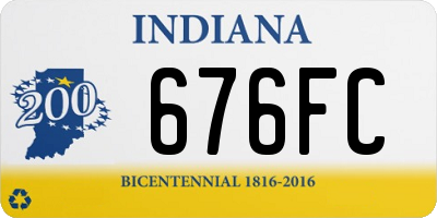 IN license plate 676FC