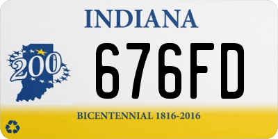 IN license plate 676FD