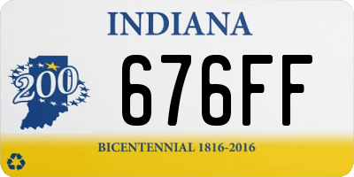 IN license plate 676FF