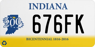 IN license plate 676FK